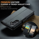 Custodia portafoglio in pelle con fibbia per Samsung Galaxy