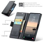 Custodia portafoglio in pelle con fibbia per Samsung Galaxy