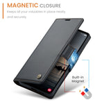 Custodia portafoglio in pelle con fibbia per Samsung Galaxy