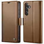 Custodia portafoglio in pelle con fibbia per Samsung Galaxy S24+