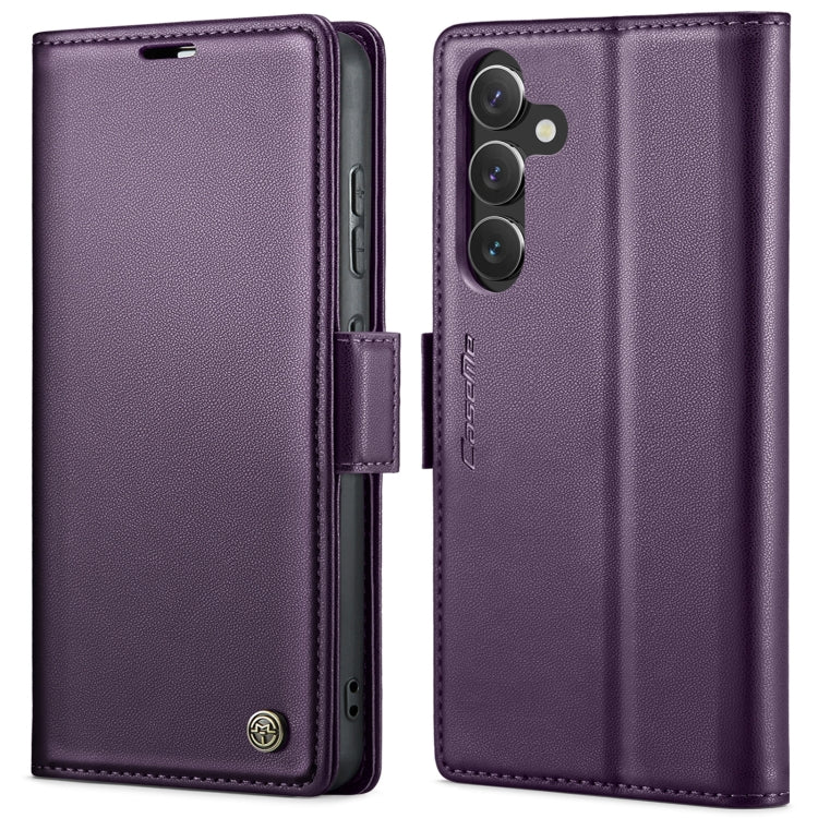 Custodia portafoglio in pelle con fibbia per Samsung Galaxy S24+