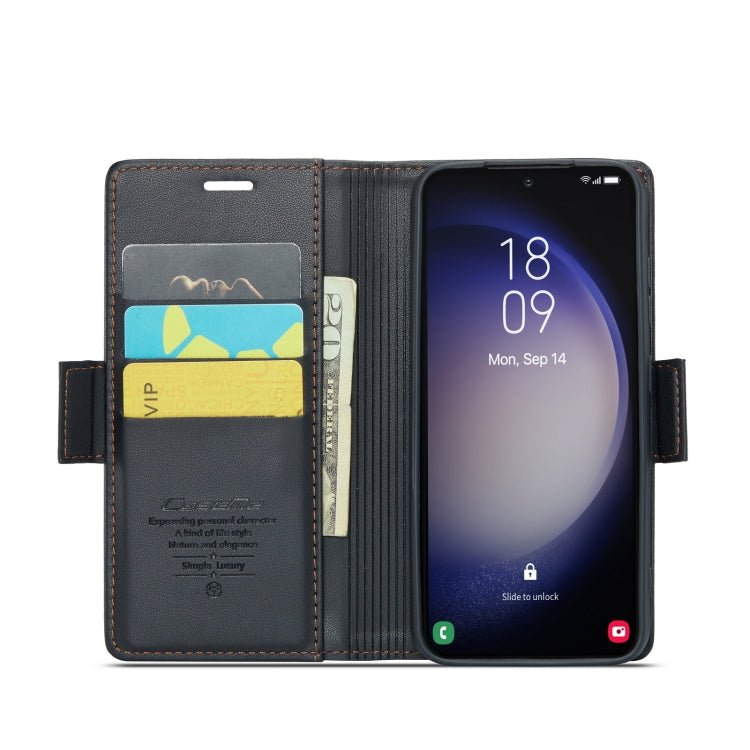 Custodia portafoglio in pelle con fibbia per Samsung Galaxy S24+
