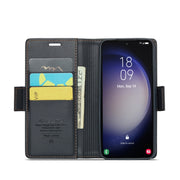 Custodia portafoglio in pelle con fibbia per Samsung Galaxy S24+