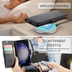 Custodia portafoglio in pelle con fibbia per Samsung Galaxy S24+