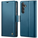 Custodia portafoglio in pelle con fibbia per Samsung Galaxy S24+