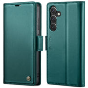 Custodia portafoglio in pelle con fibbia per Samsung Galaxy S24+