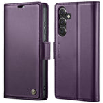Custodia portafoglio in pelle con fibbia per Samsung Galaxy S24+
