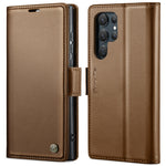 Custodia portafoglio in pelle con fibbia per Samsung Galaxy
