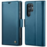Custodia portafoglio in pelle con fibbia per Samsung Galaxy
