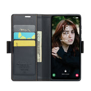 Custodia portafoglio in pelle con fibbia per Samsung Galaxy
