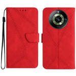 Custodia in pelle goffrata con cuciture per Realme 11 Pro