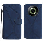 Custodia in pelle goffrata con cuciture per Realme 11 Pro