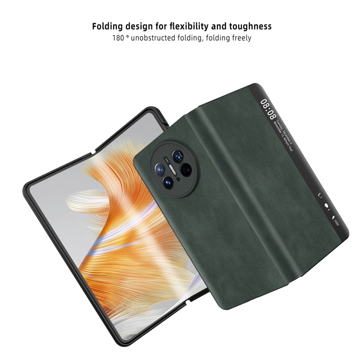 Custodia in pelle con vista laterale magnetica per Huawei Mate X3
