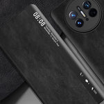 Custodia in pelle con vista laterale magnetica per Huawei Mate X3