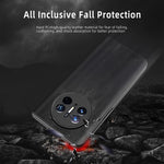 Custodia in pelle con vista laterale magnetica per Huawei Mate X3