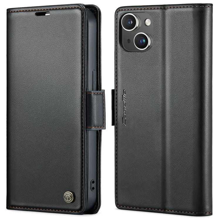 Custodia per telefono in pelle antifurto RFID CaseMe 023 con fibbia a farfalla, For iPhone 14, For iPhone 15 Pro Max, For iPhone 14 Plus, For iPhone 15 Pro