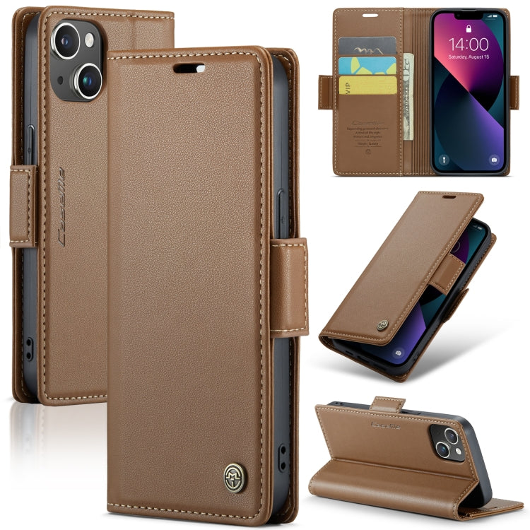 Custodia per telefono in pelle antifurto RFID CaseMe 023 con fibbia a farfalla, For iPhone 14, For iPhone 15 Pro Max, For iPhone 14 Plus, For iPhone 15 Pro