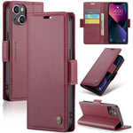 Custodia in pelle RFID CaseMe per iPhone 14 e 15