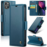Custodia in pelle RFID CaseMe per iPhone 14 e 15