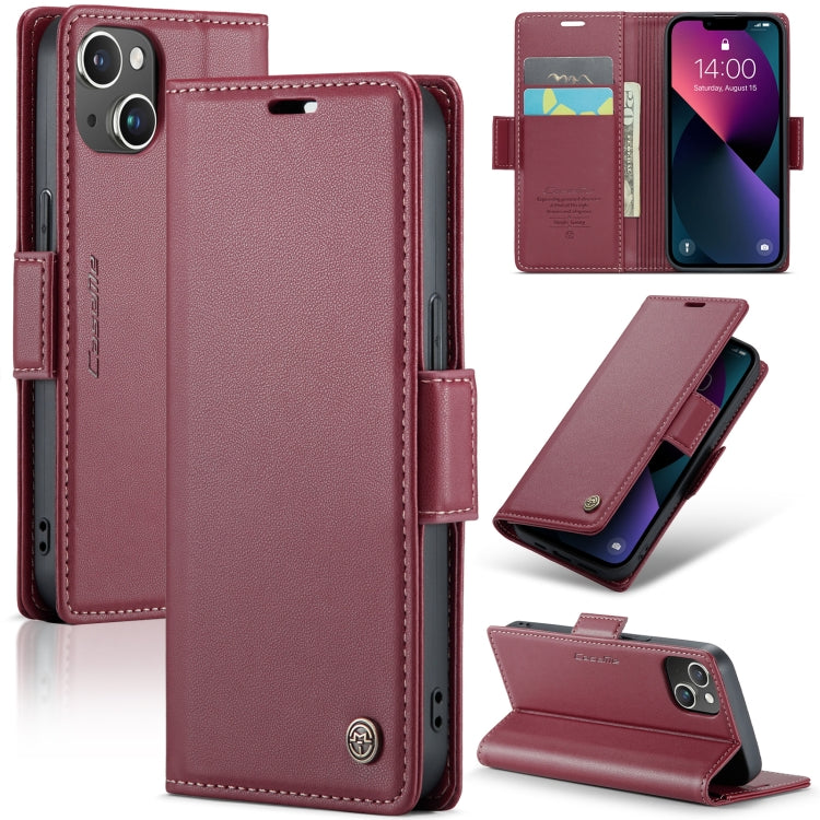 Custodia per telefono in pelle antifurto RFID CaseMe 023 con fibbia a farfalla, For iPhone 13, For iPhone 13 mini, For iPhone 13 Pro, For iPhone 13 Pro Max
