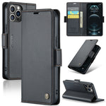 Custodia in pelle RFID per iPhone 12 e 11
