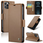 Custodia in pelle RFID per iPhone 12 e 11