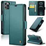 Custodia in pelle RFID per iPhone 12 e 11