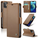 Custodia in pelle RFID per iPhone 12 e 11