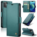 Custodia in pelle RFID per iPhone 12 e 11