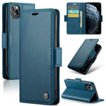 Custodia in pelle RFID per iPhone 11 Pro, XS e Max