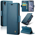 Custodia in pelle RFID per iPhone compatibili