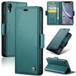 Custodia in pelle RFID per iPhone compatibili