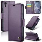 Custodia in pelle RFID per iPhone compatibili