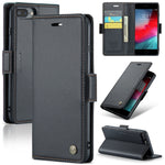 Custodia in pelle RFID per iPhone compatibili
