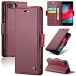 Custodia in pelle RFID per iPhone compatibili