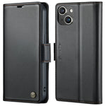 Custodia in pelle RFID per iPhone 14 Pro e 15 Plus