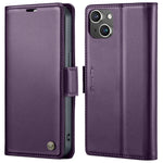 Custodia in pelle RFID per iPhone 14 Pro e 15 Plus