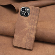 Custodia in pelle goffrata per iPhone 14/15 Pro Max