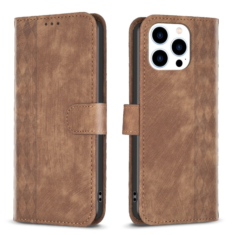 Custodia per telefono in pelle goffrata scozzese, For iPhone 14 Pro Max, For iPhone 13, For iPhone 13 Pro, For iPhone 15 Pro
