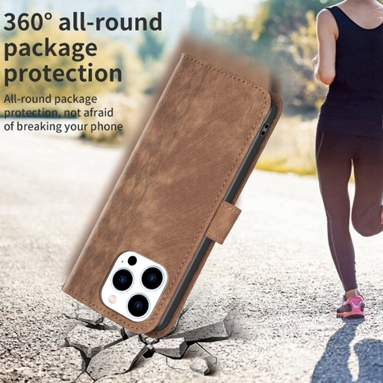Custodia per telefono in pelle goffrata scozzese, For iPhone 14 Pro Max, For iPhone 13, For iPhone 13 Pro, For iPhone 15 Pro