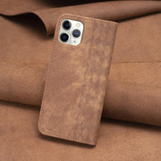 Custodia in pelle goffrata per iPhone