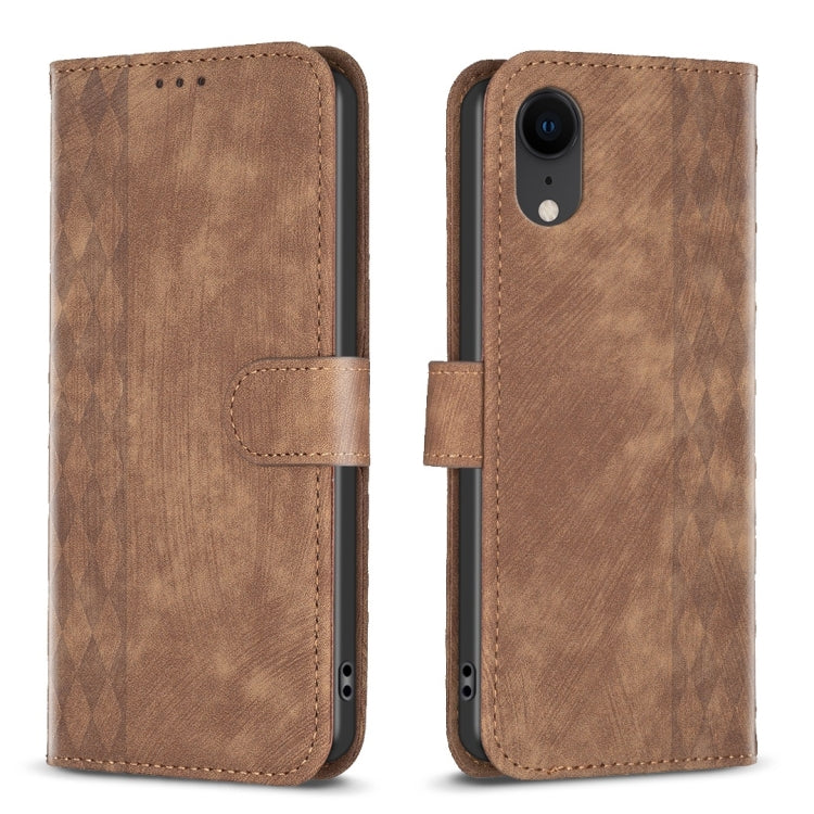 Custodia per telefono in pelle goffrata scozzese, For iPhone XR, For iPhone XS Max, For iPhone SE 2022 / 7 / 8, For iPhone 15