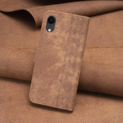 Custodia in pelle goffrata per iPhone