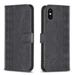 Custodia in pelle goffrata per smartphone compatibili