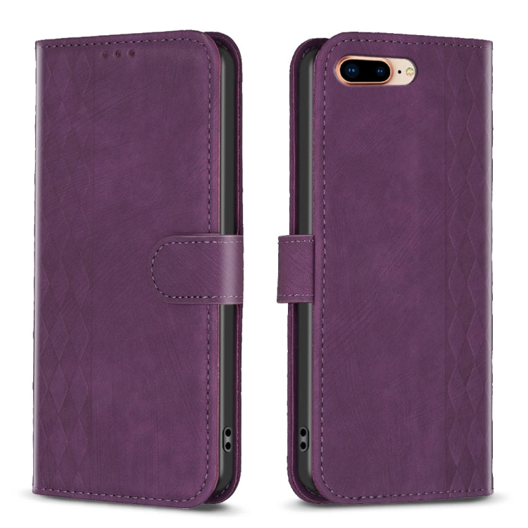 Custodia in pelle goffrata per iPhone 7 Plus e 8 Plus