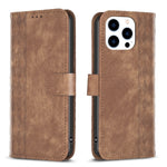 Custodia in pelle goffrata per iPhone 14, 15 Pro Max e 14 Plus