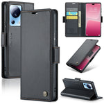 Custodia portafoglio in pelle con fibbia per Xiaomi Poco X5 Pro