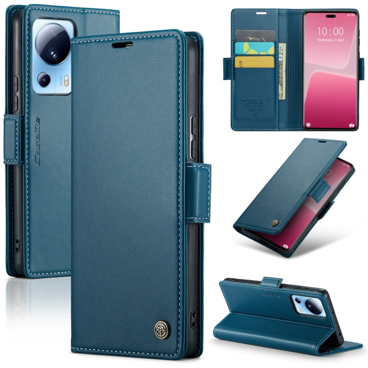 Custodia portafoglio in pelle con fibbia per Xiaomi Poco X5 Pro