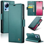 Custodia portafoglio in pelle con fibbia per Xiaomi Poco X5 Pro