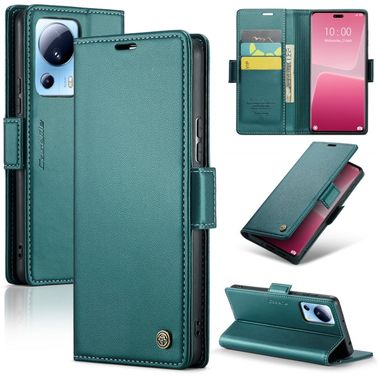 Custodia portafoglio in pelle con fibbia per Xiaomi Poco X5 Pro